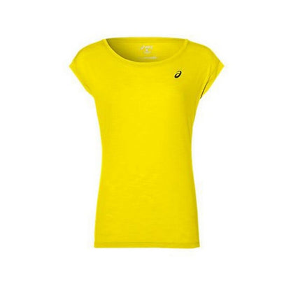 T-shirt sportiva a maniche corte Asics Layering Top Lady Gialla