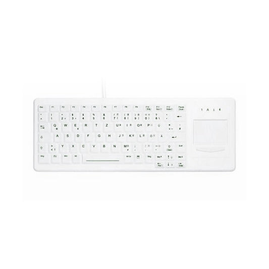 Washable Disinfectable Keyboard Active Key AK-CB4400F-GUS Touchpad USB Backlighted White