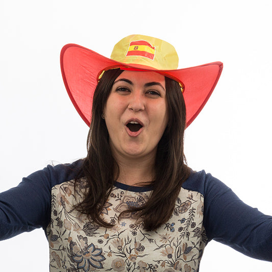 Cappello pieghevole con bandiera spagnola