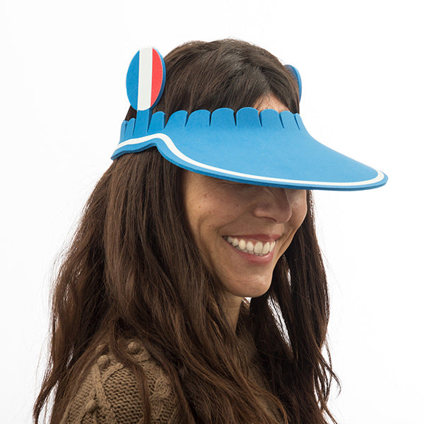 Visiera con bandiera francese