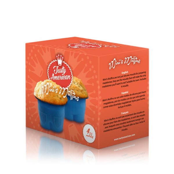 Gustosi stampi in silicone americani per Madeleines (confezione da 4)