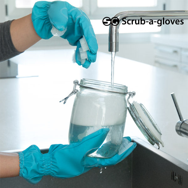 Guanti per la pulizia con spazzole Scrub-a-Gloves (confezione da 2)