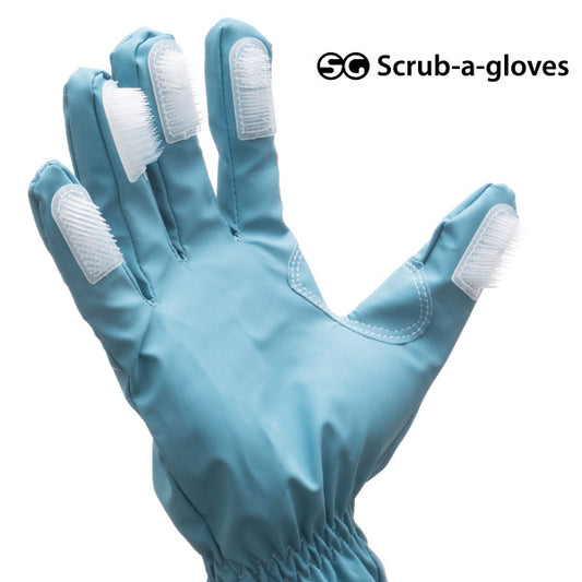Cleaning Gloves with Scrub-a-Gloves brushes (pack of 2)