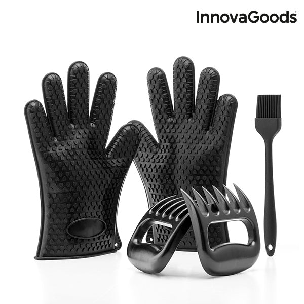 Artigli per carne con spazzola e guanti InnovaGoods