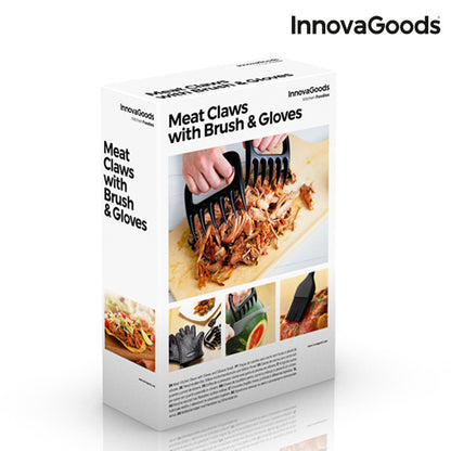 Artigli per carne con spazzola e guanti InnovaGoods