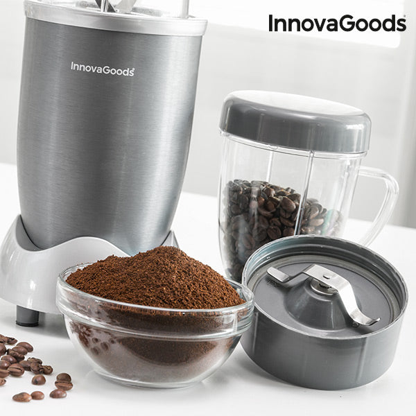 Nutri-Frullatore con ricettario InnovaGoods One Touch 600W Grigio