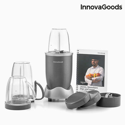 Nutri-Frullatore con ricettario InnovaGoods One Touch 600W Grigio