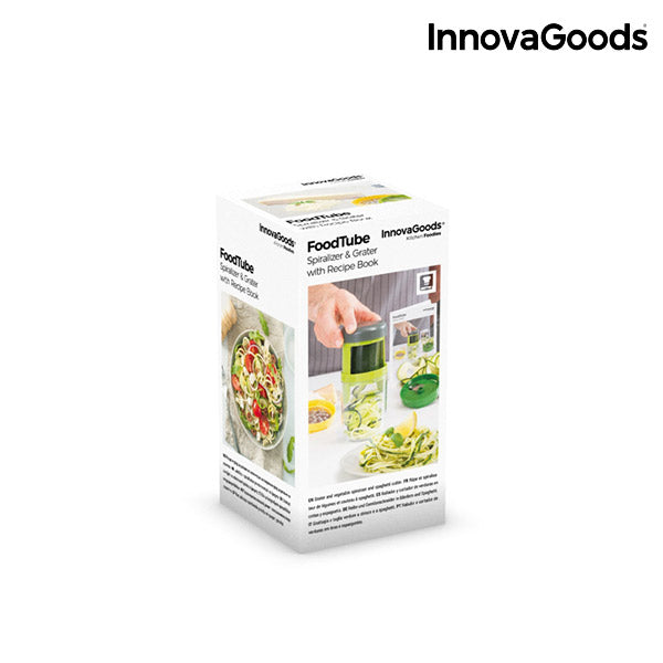 Spiralizzatore e grattugia InnovaGoods FoodTube con ricettario