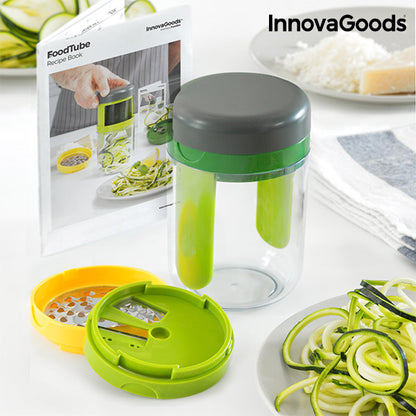 Spiralizzatore e grattugia InnovaGoods FoodTube con ricettario