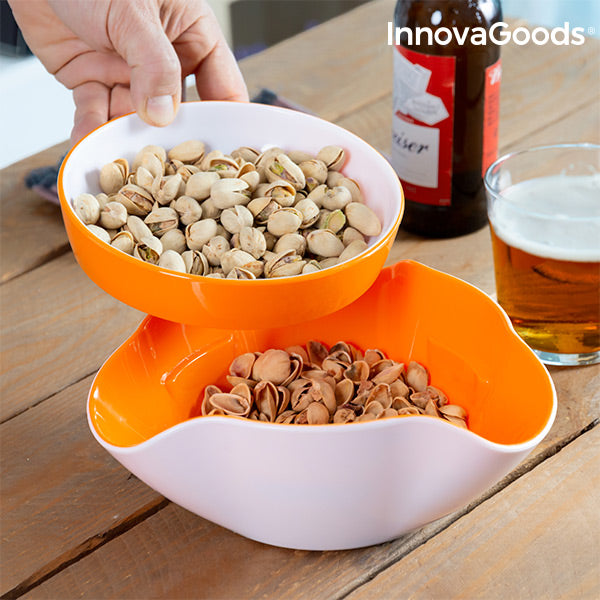Ciotola Snack 2 in 1 InnovaGoods (2 Pezzi)