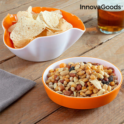 Ciotola Snack 2 in 1 InnovaGoods (2 Pezzi)