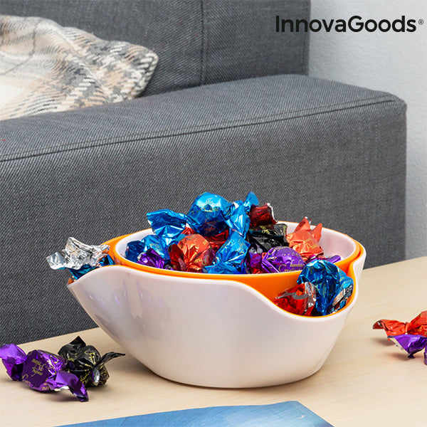 Ciotola Snack 2 in 1 InnovaGoods (2 Pezzi)