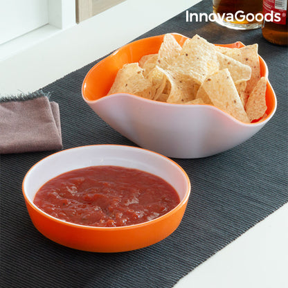 Ciotola Snack 2 in 1 InnovaGoods (2 Pezzi)