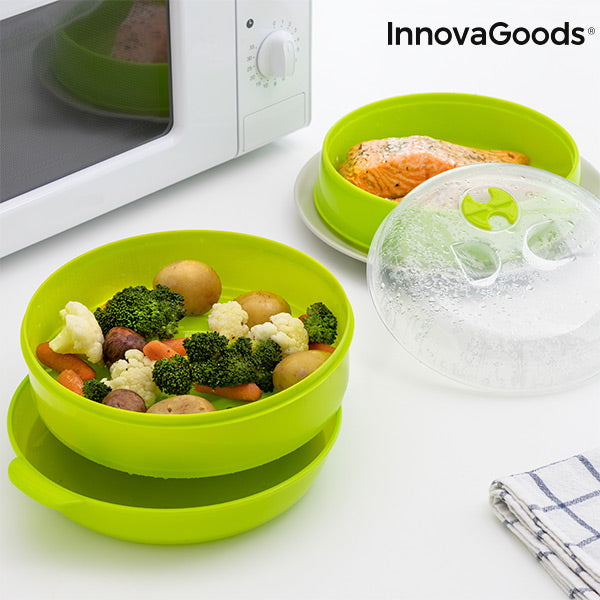 Vaporiera doppia per microonde Fresh InnovaGoods