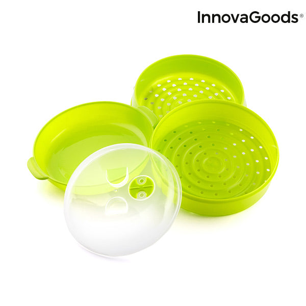 Vaporiera doppia per microonde Fresh InnovaGoods