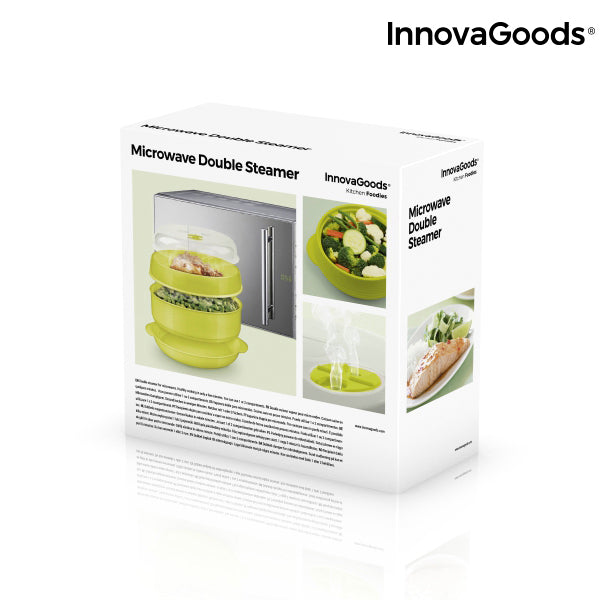 Vaporiera doppia per microonde Fresh InnovaGoods