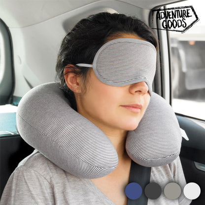 Adventure Goods Travel Neck Cushion and Eye Mask