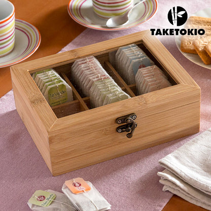 TakeTokio Scatola porta tè in bambù