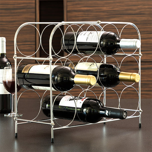 Honeycomb Metallic Bottle Rack (12 Bottles)