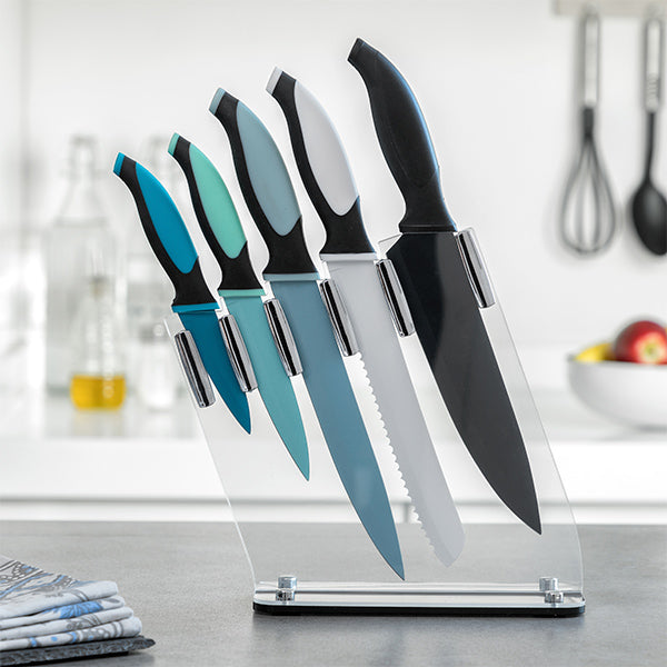 Set ceppo portacoltelli colorato Invisible Style (6 pezzi)