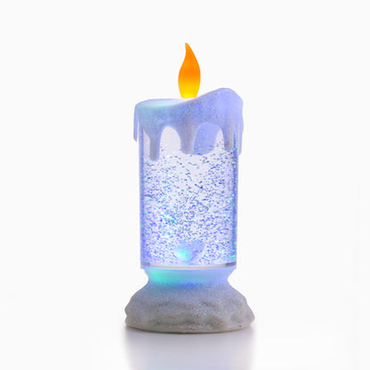 Candela LED Multicolor Homania con Liquido in movimento e Glitter
