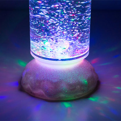 Candela LED Multicolor Homania con Liquido in movimento e Glitter