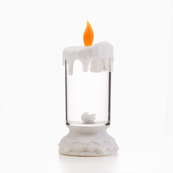 Candela LED Multicolor Homania con Liquido in movimento e Glitter