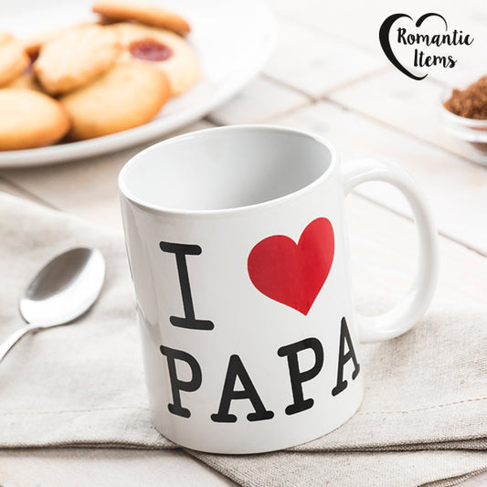 I Love Papa Romantic Items Mug