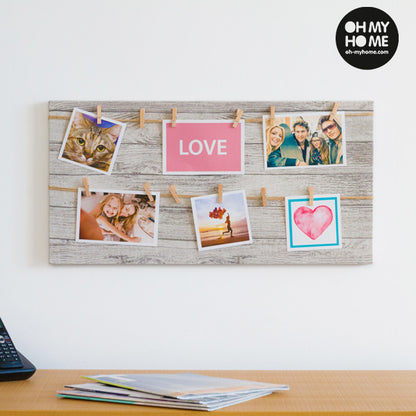 Cornice per foto Oh My Home con morsetti (6 foto)