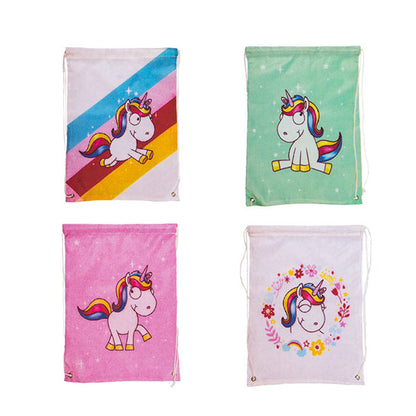 Junior Knows Unicorn backpack with cord ties