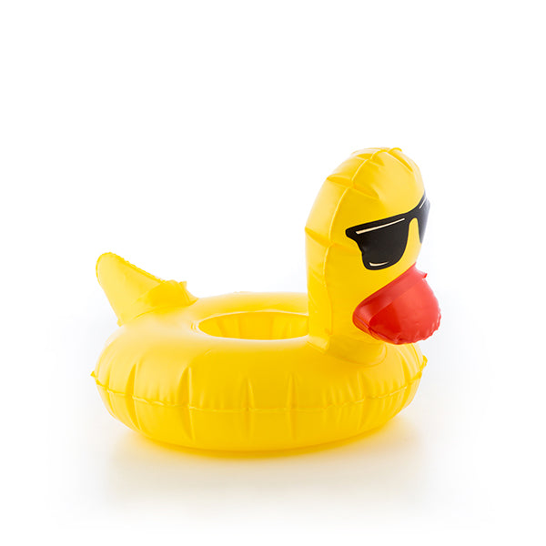 Porta lattine per bevande con papera gonfiabile Adventure Goods