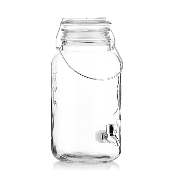 Ice Cold Drink Vintage Coconut Glass Drinks Dispenser