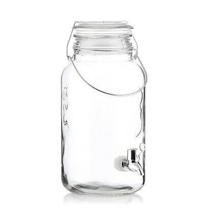 Ice Cold Drink Vintage Coconut Glass Drinks Dispenser