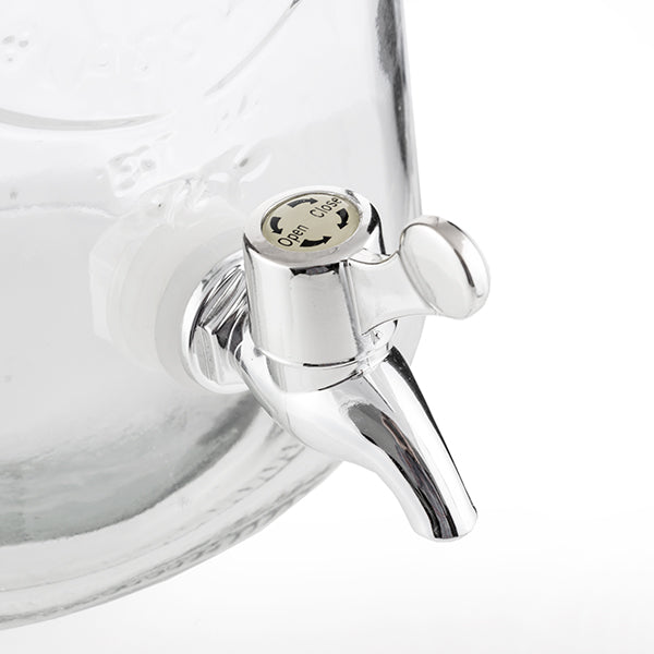Ice Cold Drink Vintage Coconut Glass Drinks Dispenser