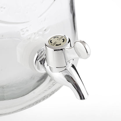 Ice Cold Drink Vintage Coconut Glass Drinks Dispenser