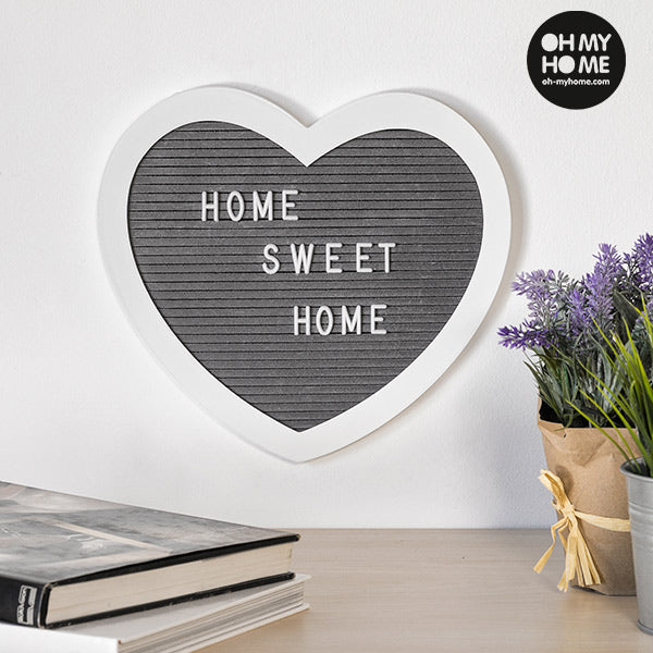 Cornice con lettere e numeri del cuore di Oh My Home