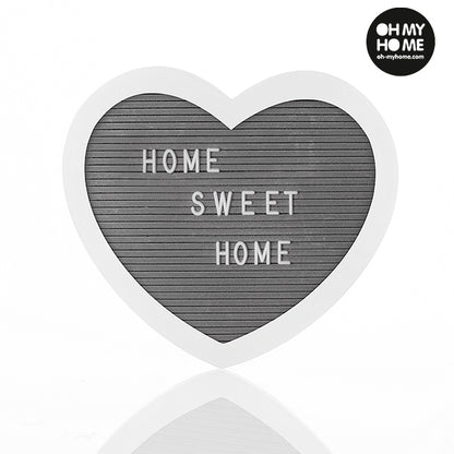 Cornice con lettere e numeri del cuore di Oh My Home