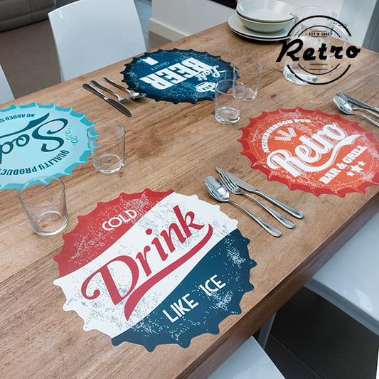 Retro Bottle Cap Placemat
