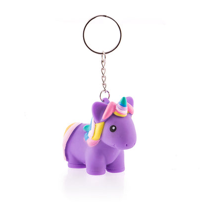 Junior Knows Squeeze Unicorn Key Ring
