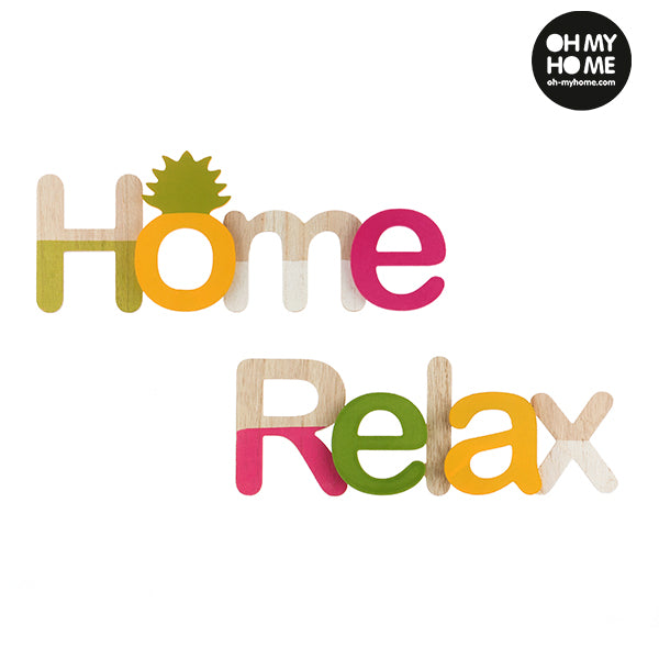 Cartello in legno Oh My Home (confezione da 2)