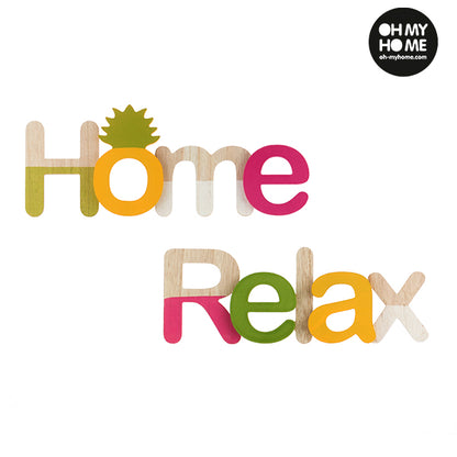Cartello in legno Oh My Home (confezione da 2)