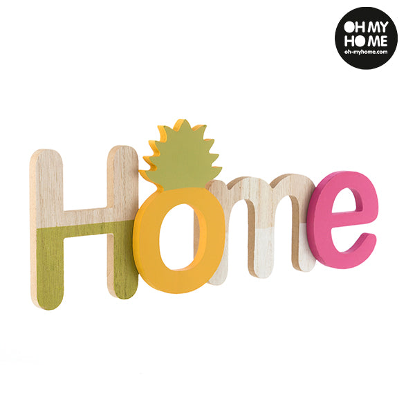Cartello in legno Oh My Home (confezione da 2)