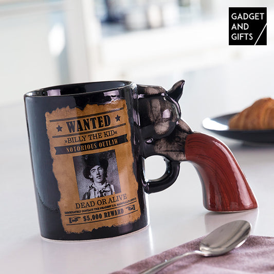 Gadget and Gifts Revolver Wanted Mug