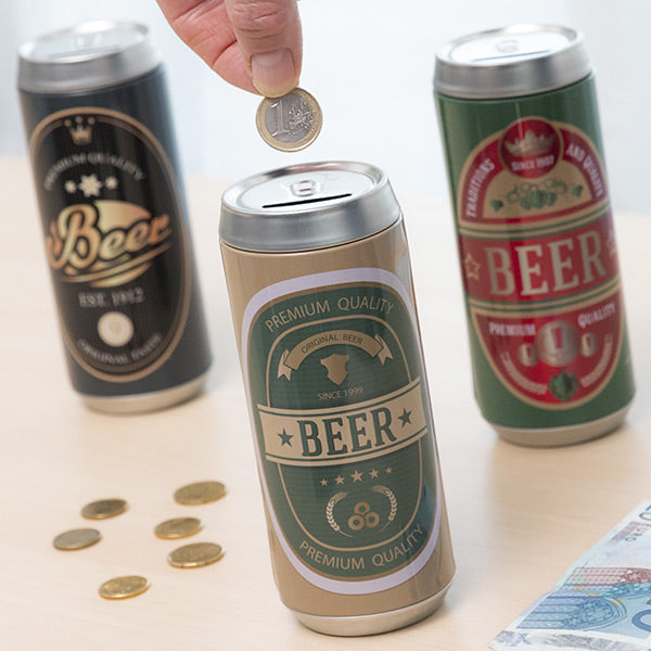 Salvadanaio per lattine di birra di alta qualità