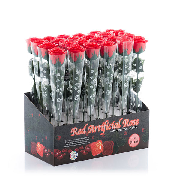 Rosa Rossa con LED Multicolori