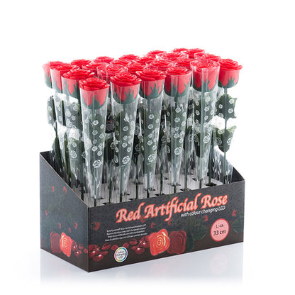 Rosa Rossa con LED Multicolori