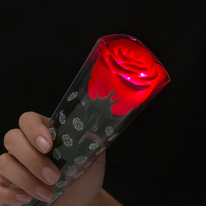 Rosa Rossa con LED Multicolori