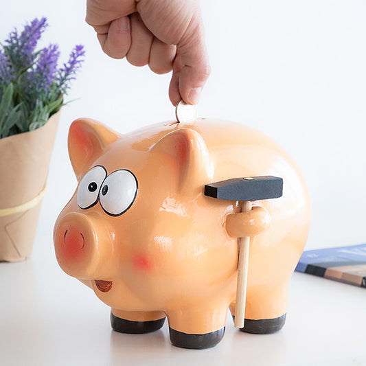 Giant Piggy Bank with Hammer
