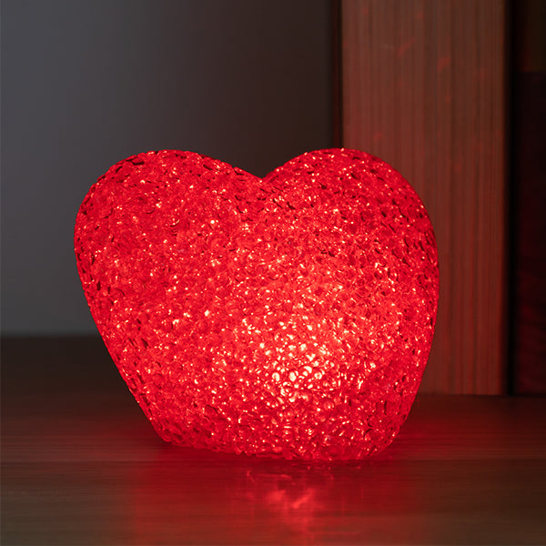 Cuore LED multicolore glitterato