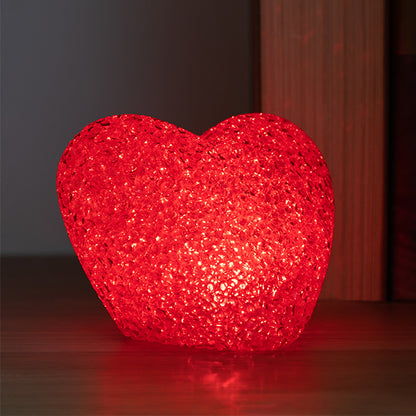 Cuore LED multicolore glitterato